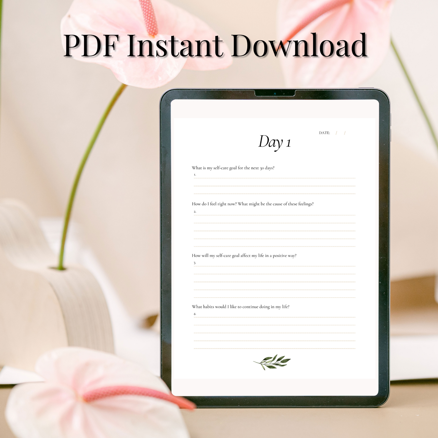 30 Day Self-Care Challenge Journal