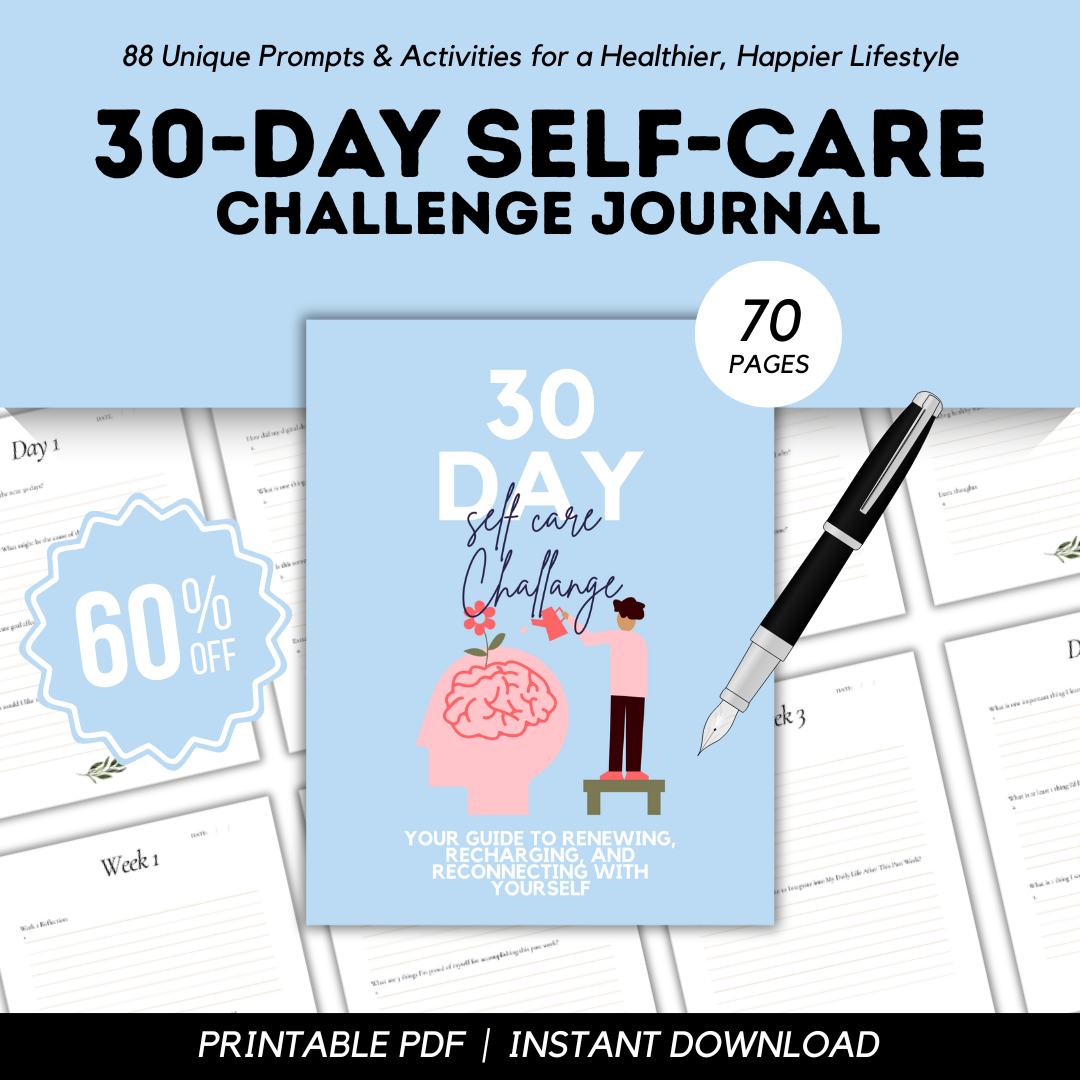 30 Day Self-Care Challenge Journal