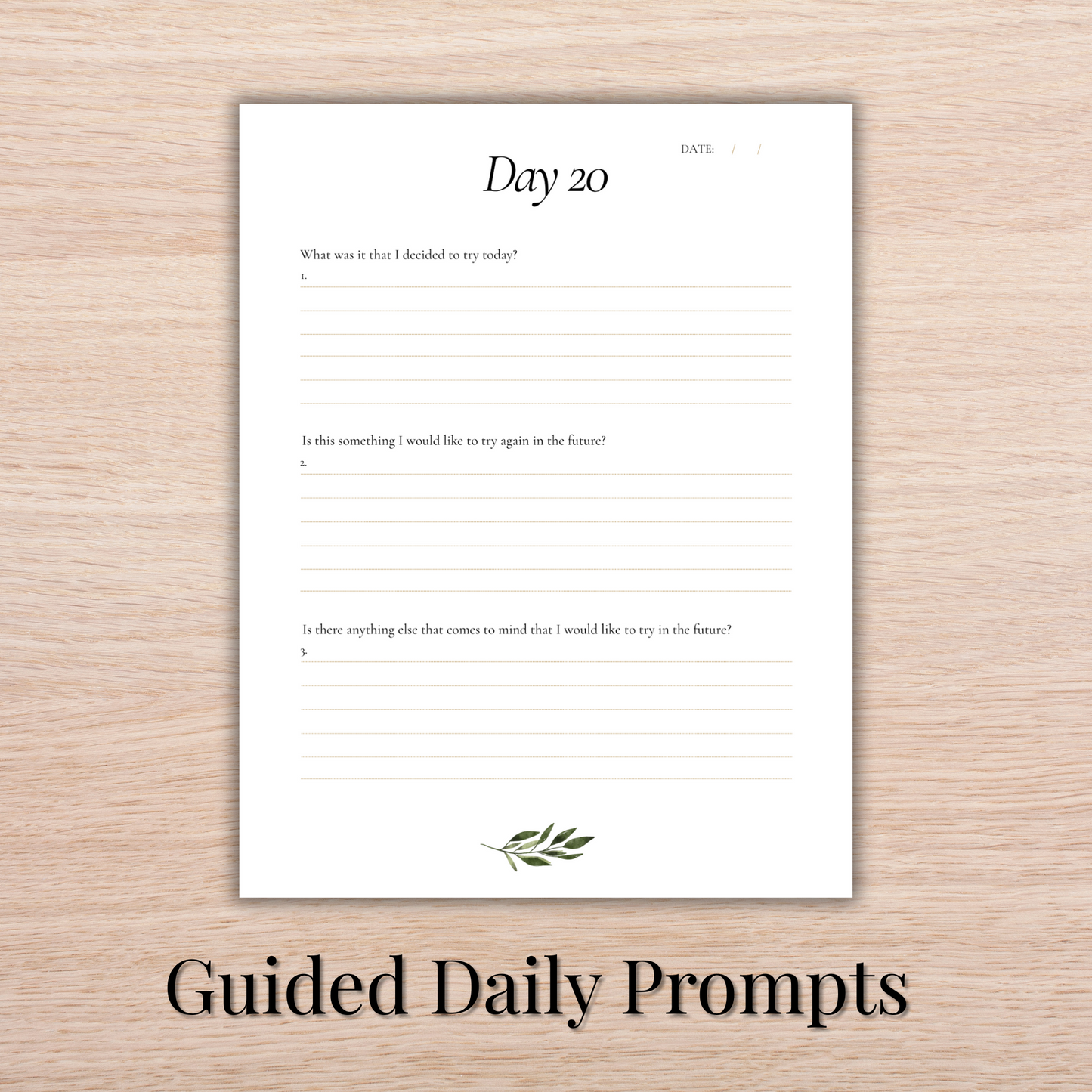 30 Day Self-Care Challenge Journal